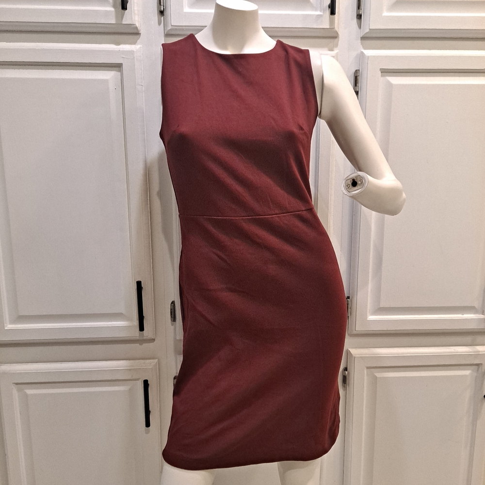 Almost Famous Burgundy Sleeveless Mini Dress